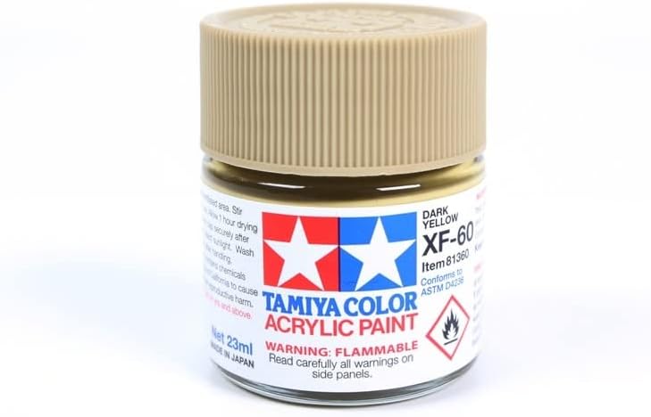 TAMIYA TAM81360 Acrylic XF-60 Flat Dark Yellow 23ml