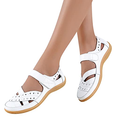 Sandales de trekking légères et antidérapantes en cuir véritable - 4
