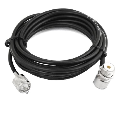 IIVVERR Vahicles Radio UHF Male to Female Coaxial Connector Antenna Cable 4M (Vahicles Radio UHF Macho a Hembra Conector Coaxial Cable de Antena 4M