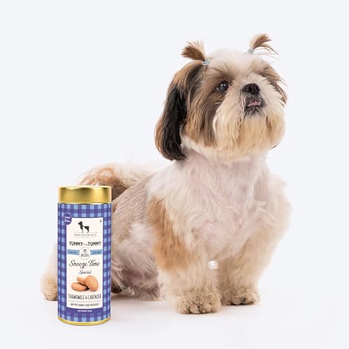 Image of Yummy in My Tummy by HUFT Snooze Time Special Chamomile & Lavender Gluten Free Dog Biscuits - 200 gm (Pack of 2), Calming Treats for All Lifestages | Crunchy & Healthy Snack for All Breeds Dogs
