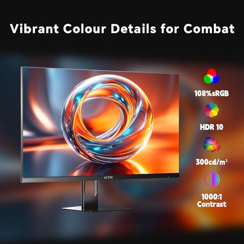 Image of KTC 27 Inch Gaming Monitor 180Hz, Full HD 1920x1080 Fast IPS Computer Monitor, DP 1.4 & HDMI 2.0 Ports 1Ms FreeSync Frameless PC Gamer Monitor, HDR, VESA Mount, H27F22
