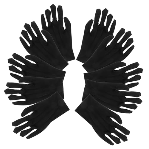 TOKIDNY 10 Pares De Guantes Para Manipulación De Joyas, Guantes Negros, Guantes Protectores Negros Para Hombres, Guantes Para Manos, Guantes Formales, Guantes Para Manipulación De Monedas