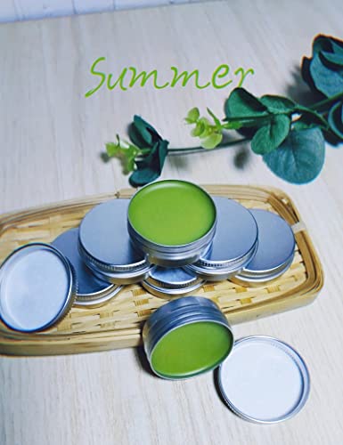 Tosnail 48 Pack Mini Round Aluminum Tins, 0.5 OZ 15 ML Lip Balm Container with Screw Thread Lid, Empty Spice & Travel Tin Storage Jars4