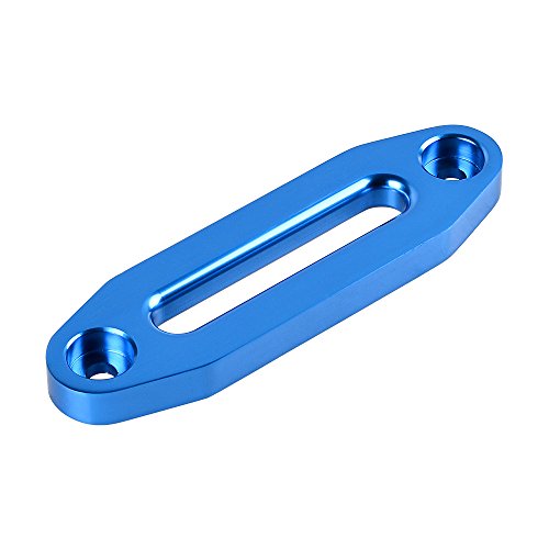 Astra Depot Blue 6" x 2" High-Grade Aluminum Hawse Fairlead for ATV UTV Truck KFI Ramsey 3500lbs-5500lbs Synthetic Winch Rope - Thumbnail 4