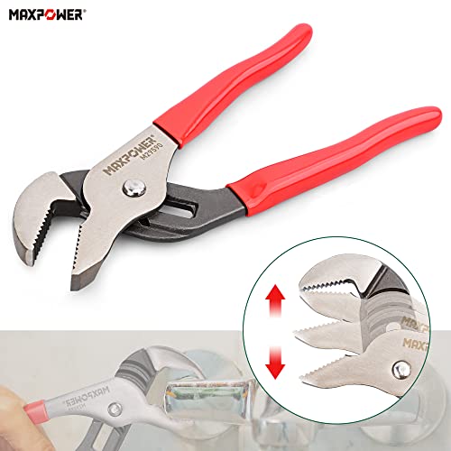 MAXPOWER Groove Joint Pliers Set, 8 inch and 12 inch Quick Adjustable V Jaw - image 4