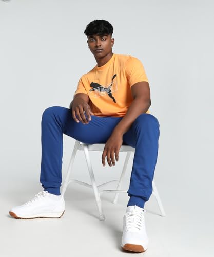 Image of Puma Men Cotton Graphic Print Regular Fit T-Shirt