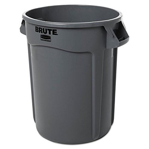 Rubbermaid Commercial 263200GY Round Brute Container Plastic 32 gal Gray