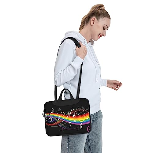 Housse ordinateur portable notes de musique arc-en-ciel fine antichoc - 3