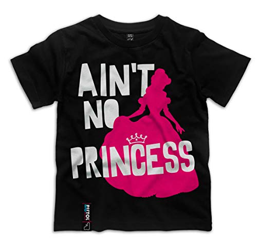 T-shirt pour enfant fille Ain't No Princess Noir - Noir - Small Cover