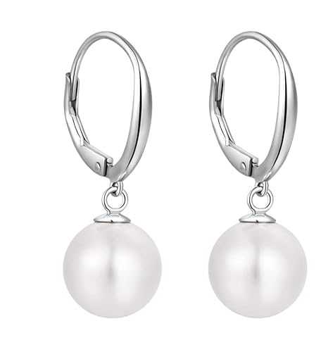 Orecchìni di perle in argento luminosi di perle