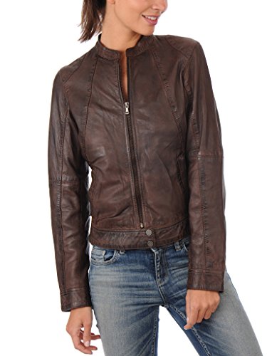 Womens Burnt Browny Lambskin Genuine Leather Jacket, Biker Jacket2