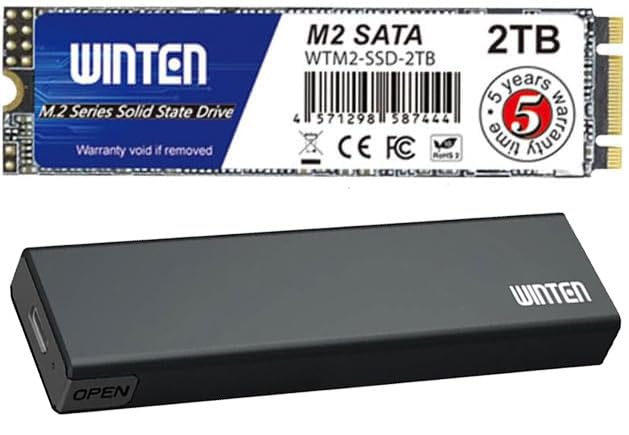 Amazon | 【セット買い】WINTEN SSD M.2 2TB 外付けケースセット M.2