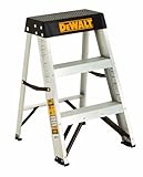 DeWalt 2-Foot Aluminum Step Stool Industrial, 300-Pound Load Capacity, Type IA, DXL2010-02
