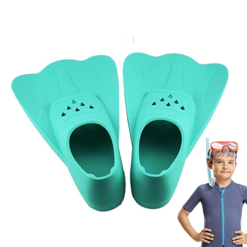 Aletas de natación de silicona para principiantes y niños de pala corta