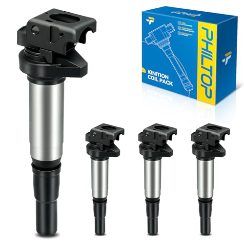 Image of PHILTOP Ignition Coil 4 Packs UF598 Fit for Mini 2007-2013 Cooper, 2011-2016 Cooper Countryman, 2013-2016 Cooper Paceman, Automotive Replacement Ignition Coil Packs