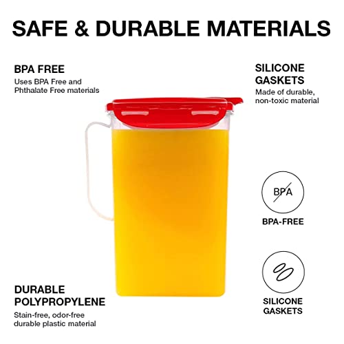 image for LocknLock Aqua Fridge Door Water Jug with Handle BPA Free Plastic Pitc