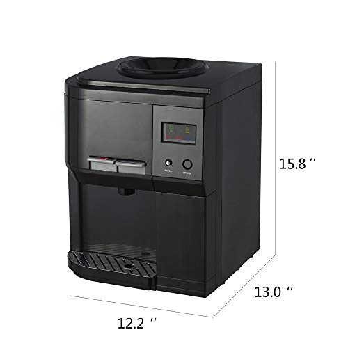 Amay Countertop Hot And Cold Water Cooler Dispenser, 3 To 5 Gallons, Child Safety Lock, With Energy Saving Switch #TOP1