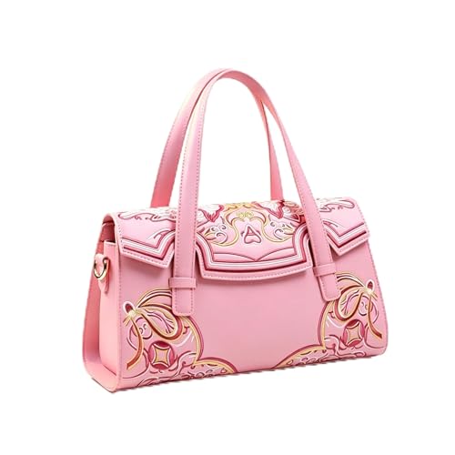 Luxury Chinese Latest Style Handbag for Women,Intangible Cultural Heritage Heavy Embroidery,Exquisite Handmade Craftsmanship(Pink)