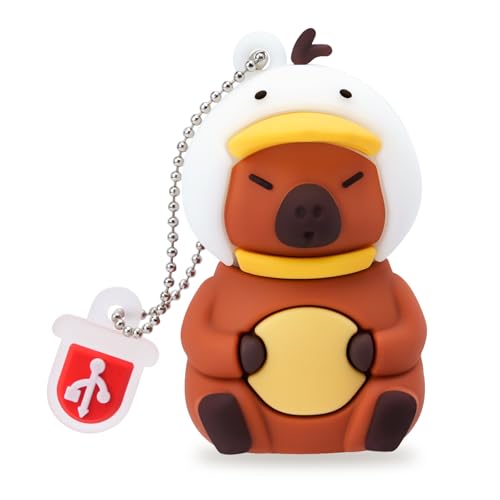 BORLTER CLAMP 32 Go Clé USB en Forme de Capybara, Amusante et Mignonne Mémoire Stick USB Flash Drive pour Stockage de Données Externe