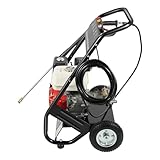 【Efficacité du carburant】 : le réservoir d'huile moteur de 0,7 l et le réservoir d'huile de pompe de 3,5 l permettent un débit continu de 2,3 GPM sans remplissage constant. Nettoyeur haute pression à essence économique pour les grandes surfaces.
