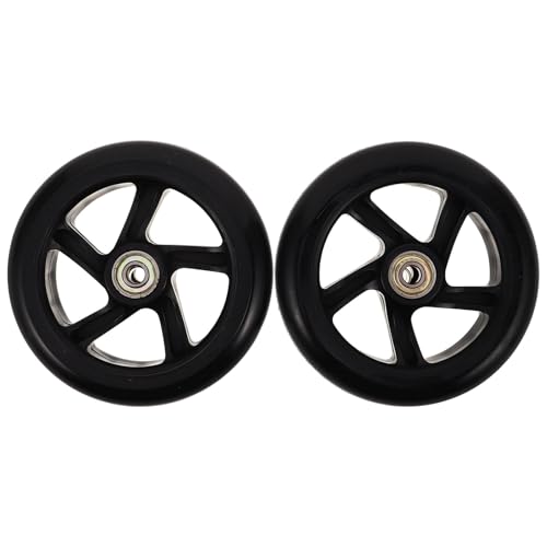 Generic Ruedas de Repuesto Silenciosas para Carrito y Scooter, 125 Mm X 24 Mm, Material Pu Resistente, Antideslizantes, Aptas para Uso Interior y Exterior, Paquete de 2 Ruedas