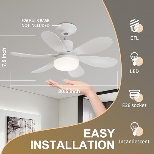 Redstar LED E26/E27 BASE FAN LIGHT 3 Pack E26/E27 Base Fan Light, Cordless/Wireless With 20 Inch Ceiling Fan With Light, Replacement For Restaurants, Aisles, Halls, Porch, Cloakrooms thumb #2