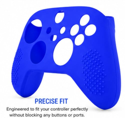 Image of TMG X Series X /S Controller Skin,Anti-Slip Protector Set Compatible with Xbox Series X /S Controller-Silicone Cover with 2 Thumb Grips Caps (Blue)