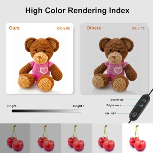 PULUZ Studio Photo Boîte de Lumière Pliable 60 x 60 x 60 cm LED 5500K Mini Photo Tente de Studio Portable avec 3 Fonds Blanc Noir Orange 36W Prise EU – vue 6