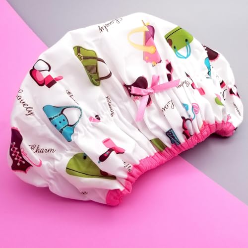 image for Betty Dain Reusable Shower Cap & Bath Cap, Lined, Oversized Waterproof