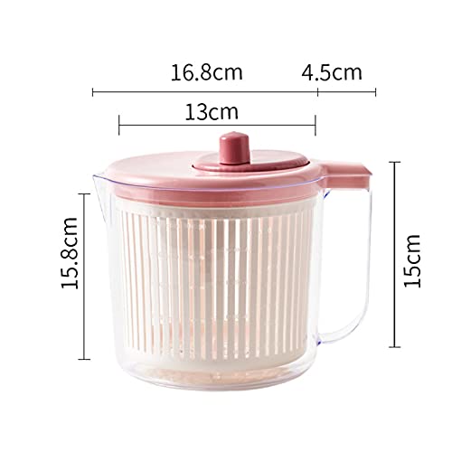 Dryer Salad Spinner 2.5L - Kitchen Manual Lettuce Spinner With Secure Lid Lock & Rotary Handle - Easy To Use Salad Spinners Kitchen #TOP1