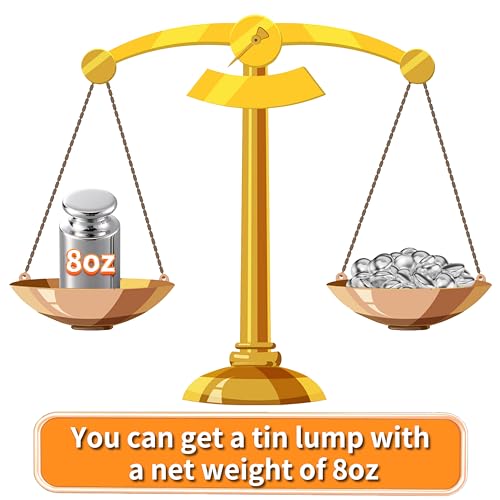 Ouwinway 8Oz Pure Tin Metals Lead-Free Block Tin,Block Solder,Solder Lump,Tin Metals,Solder Semisphere,Pure Tin 99.99% Suitable For Solder Pot thumb #3