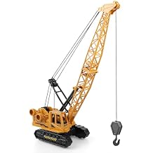 Diecast Crane Truck Toy for Boys Ages 3-12 Metal Construction Toy Truck with Manual Lifting Arm Heavy Duty Toy Crane Vehicles for Kids, Christmas & Birthday Gift for Toddlers and Children