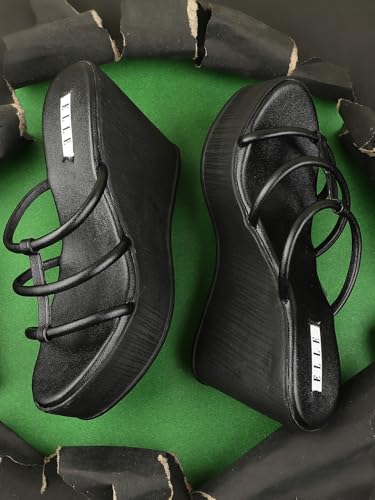 Image of ELLE Women Classic Wedges Heel Slip-On Sandal