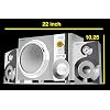 Boytone BT-215FD Wireless Bluetooth Stereo Audio Speaker 55 W with Powerful Sound, Bass System, FM Radio, Remote Control, Aux-in Port, USB/SD/for Phone's Laptops