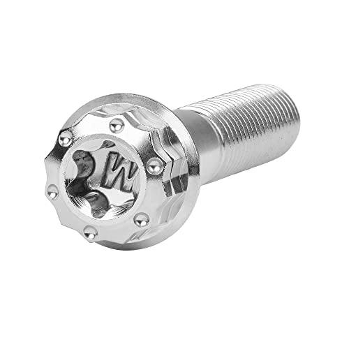 Image of Titanium Flange 12 Point Head M8 x15 20 25 30 35 40 45 50 55 60 65mm Screw Bolt Pack of 4 (M8x35mm, Normal Titanium)