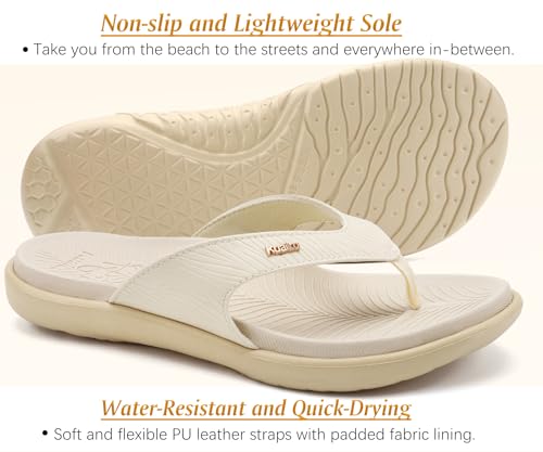Image of KuaiLu Women's Orthotic Arch Support Flip Flop Sandals