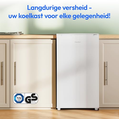 MEDION Koelkast met ijsblokjescompartiment (90L totale capaciteit 80L koelkastcompartiment 10L ijsblokjescompartiment, transparante groentelade, vrijstaand, verwisselbaar deurscharnier, in hoogte vers - Afbeelding 3