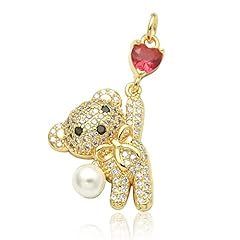 Bear Heart Cubic Charm_10 Pcs