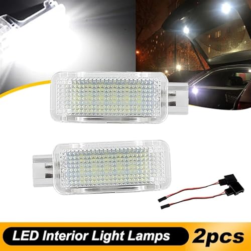 Lámpara LED coche interior 6000K blanca pack de 2 unidades para matrícula A3 2