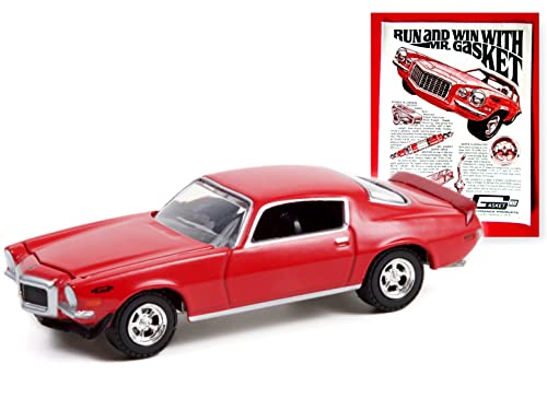 Modelo a escala 1:64 Chevy Camaro rojo vintage miniatura 3