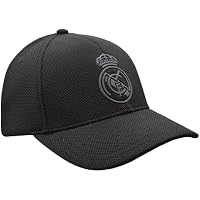 Real Madrid Gorra Talla adullto Ajustable Negra Escudo Oscuro