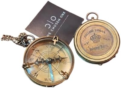 Trust in The Lord with All Your Heart -Proverbs 3: 5-6 Quote Engraved Compass Gift Compass, for Women Mens Boy Girls