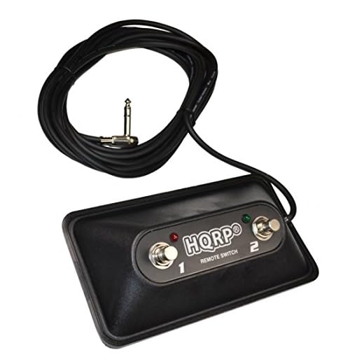 HQRP Interruptor de pie de amplificador de guitarra de 2 botones para Peavey 03022920; encaja Nashville, ValveKing, Windsor, 6505 Head, 6505 112 Combo amps