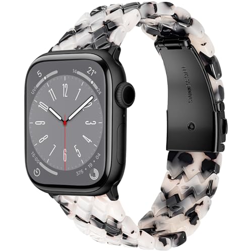 Bracelet Apple Watch résine haut de gamme et fermoir métallique durable