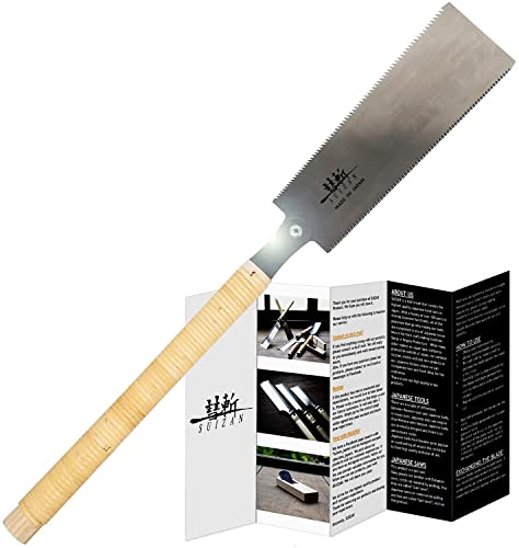 SUIZAN Japanese Pull Saw Hand Saw 9.5 Inch Ryoba Double Edge Flush Cut Saw Woodworking tools #1