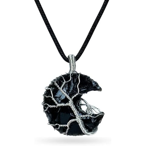 PYOR Black Tourmaline Crescent Moon Necklace Cover