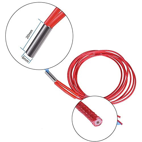 Lysee 3D Printer Parts & Accessories - 1Pcs 12V/24V 40W Ceramic Cartridge Heater 6mm20mm for Extruder 3D Printer Parts Heating Tube Heat 12V40W 1M/1.5M Extrusion Part - (Size: 12V 40W 1.5M)