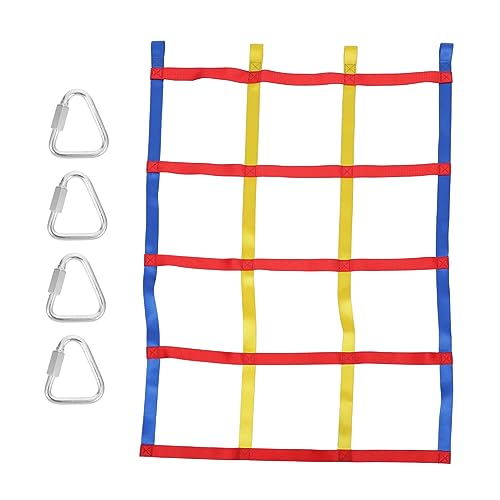 UPKOCH Indoor/Outdoor Climbing Net Set Kids Plaything Large Size Rainbow Design