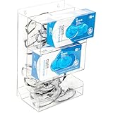 SEANADO Schutzbrillenspender Handschuhbox - 2 in 1 staubdichtes Acrylbehältnis für Schutzbrillen in der Industrie, in der Fabrik und im Labor, Wandmontage oder auf der Arbeitsplatte