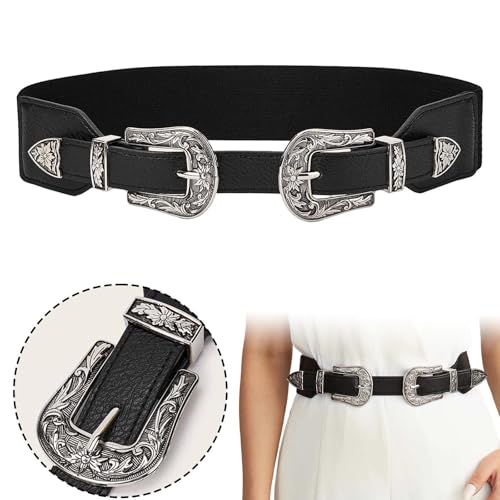 Women Elastic Waist Belt,Coats Stretch Buckle Belt for Family Banquets Weddings 7